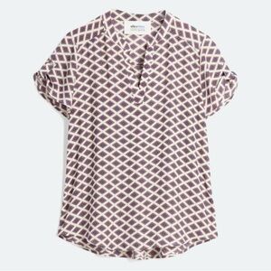 Alice Blue Geraldi Split Neck Blouse